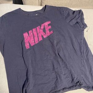 Nike Navy Tee with White Logo